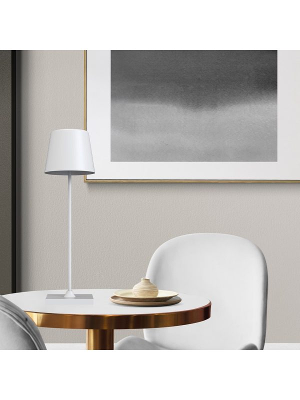 Klasik BT Şarjlı Masa Lambası Beyaz